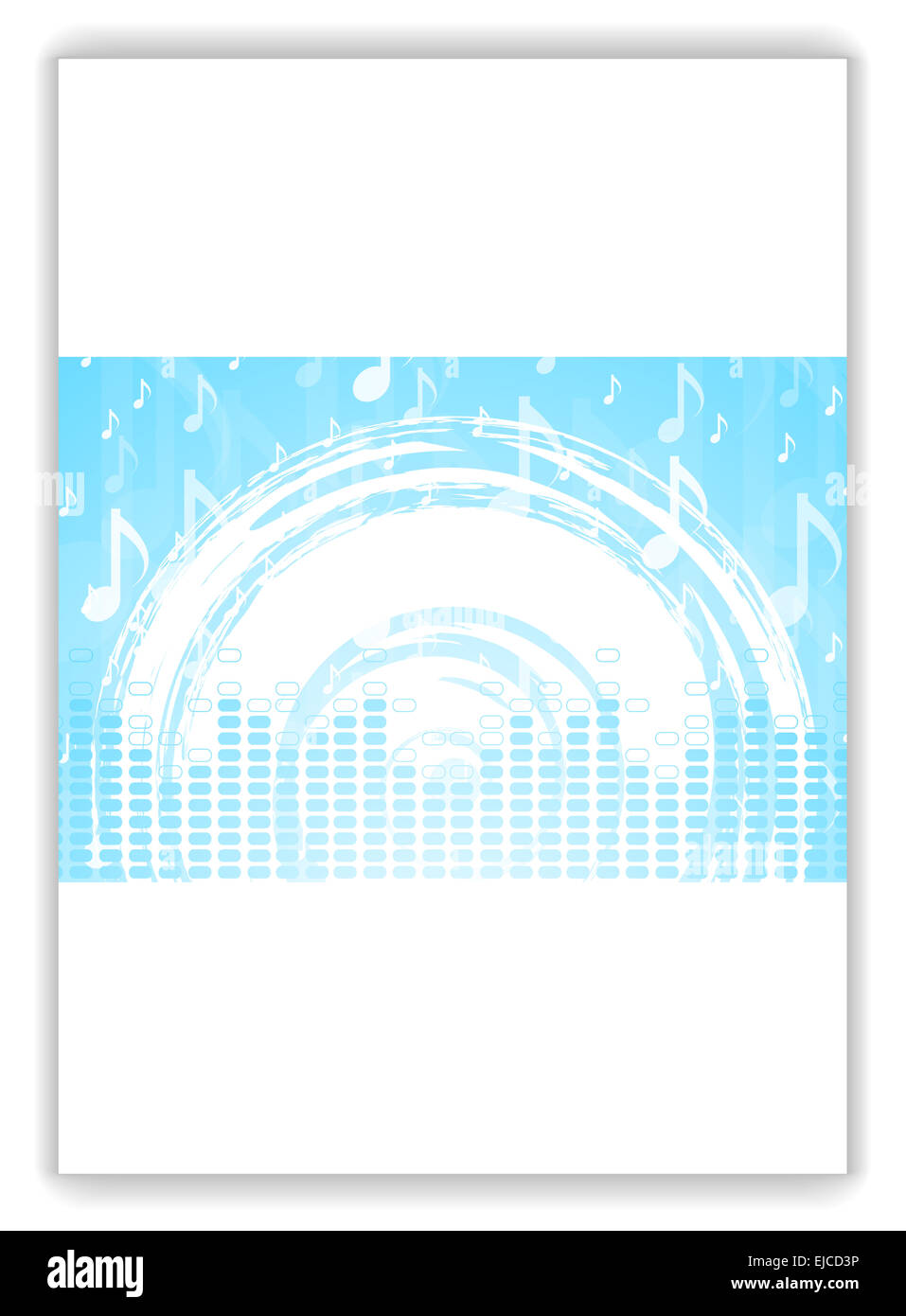 Abstract musica blu flyer design Foto Stock