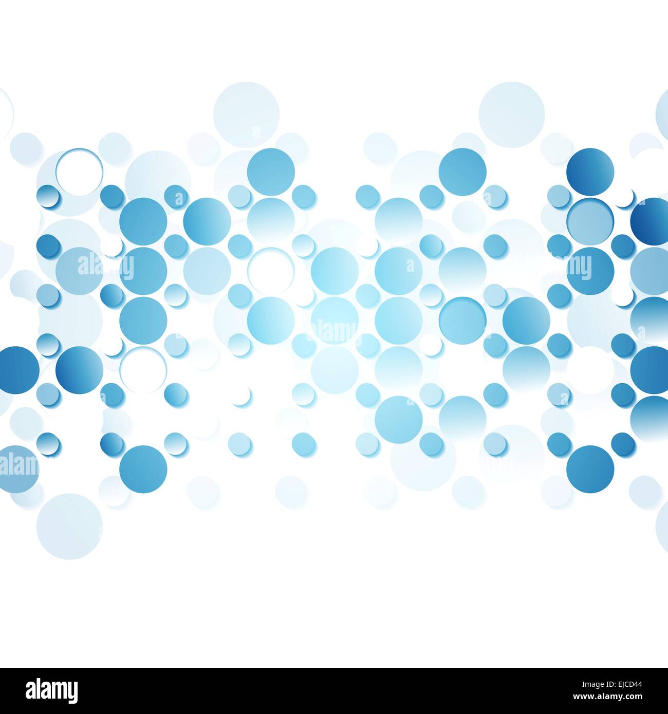 Blu cerchi astratta su sfondo bianco Foto Stock