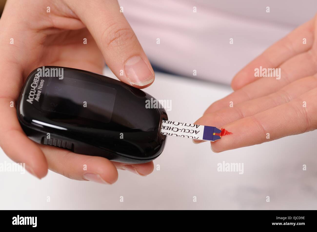 Accu chek avia nano Foto Stock