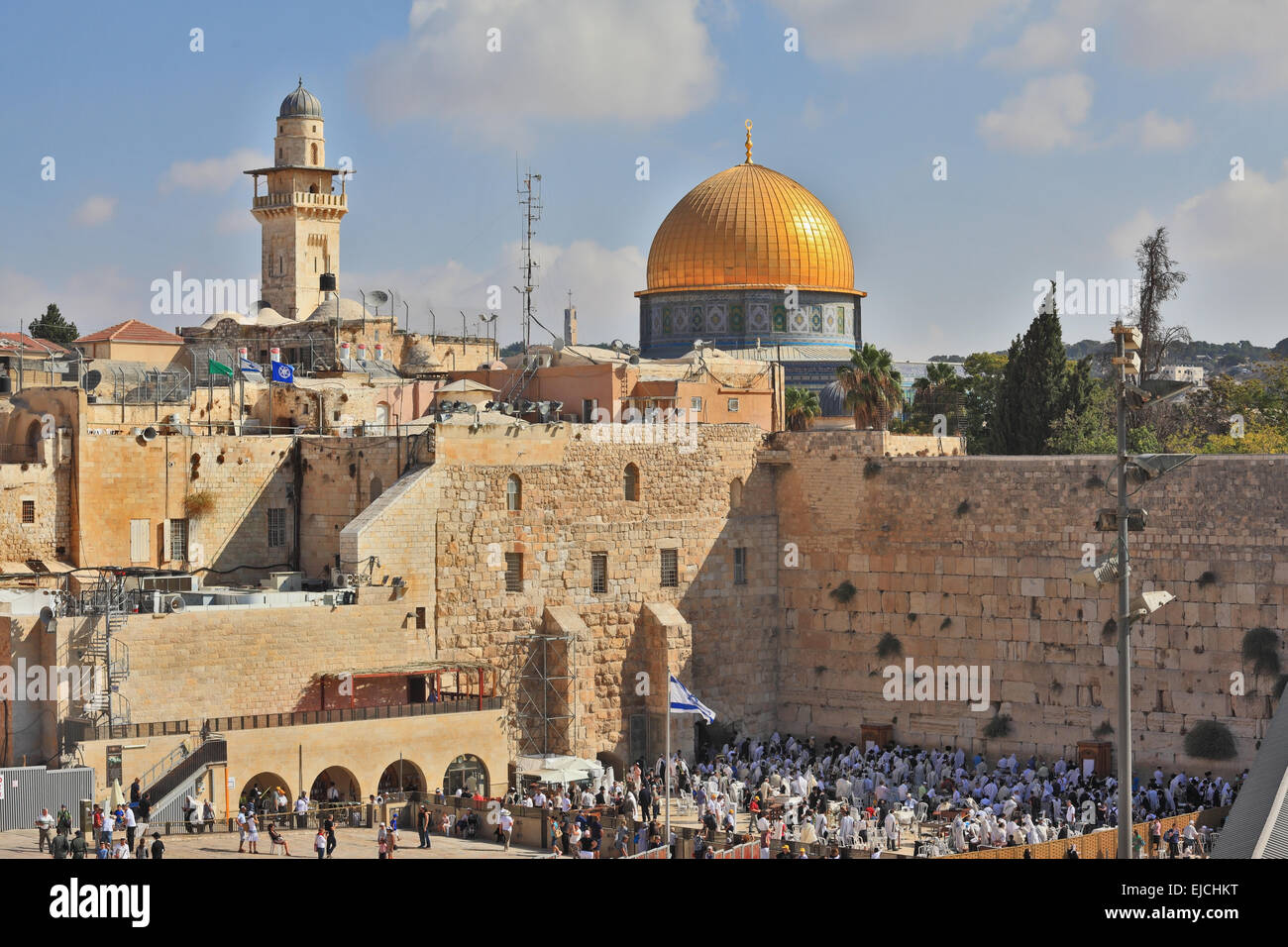 Preghiera al Muro occidentale del Tempio Foto Stock