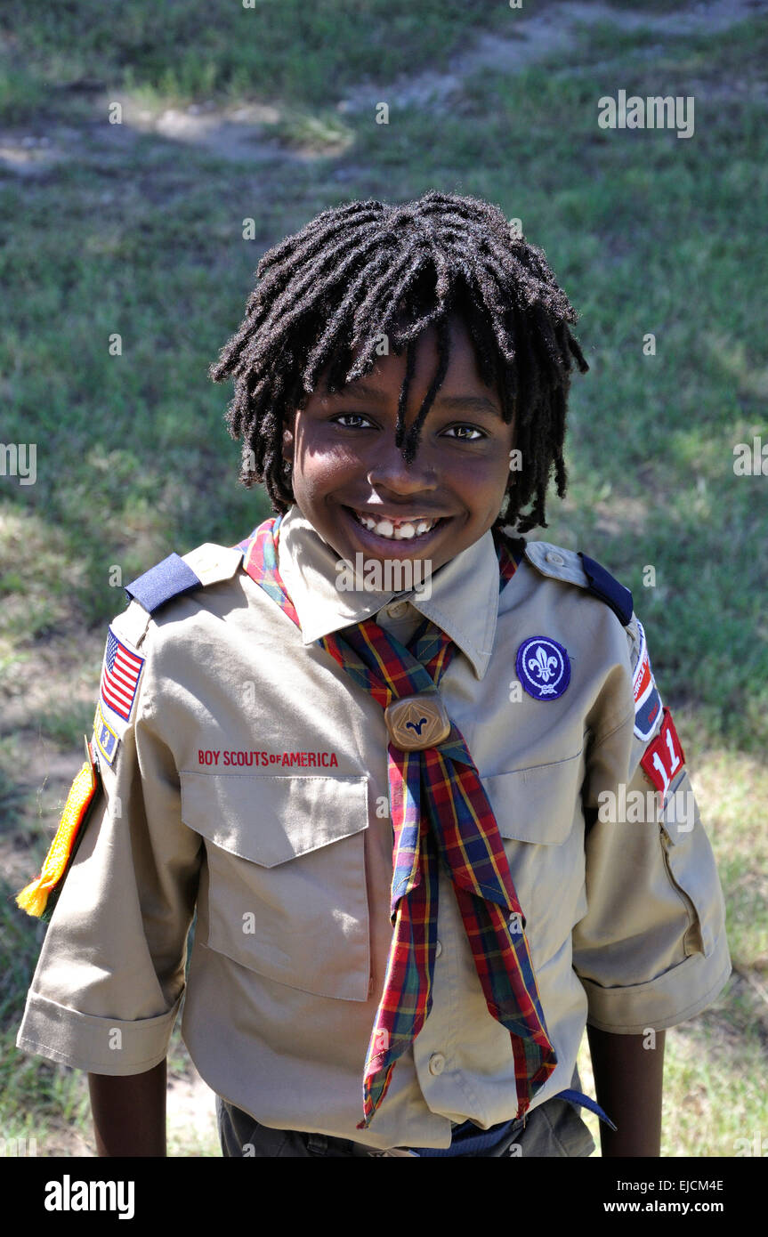 American boy scout Foto Stock