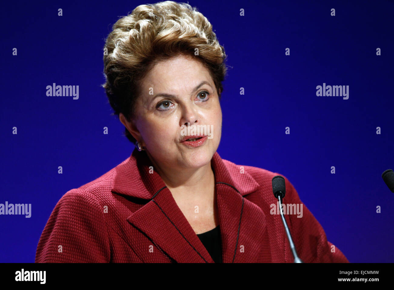 DILMA ROUSSEFF PRESIDENTE DEL BRASILE 04 novembre 2011 PALAIS DE FESTIVAL CANNES FRANCIA Foto Stock