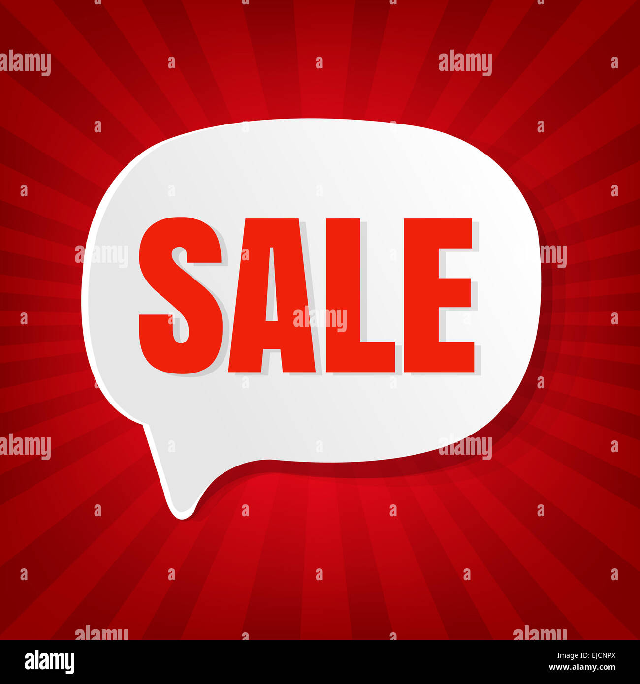 Vendita di Natale discorso bolla Foto Stock