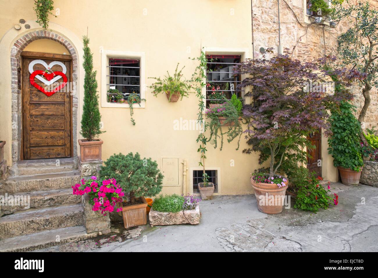 La pittoresca città toscana gli angoli Foto Stock