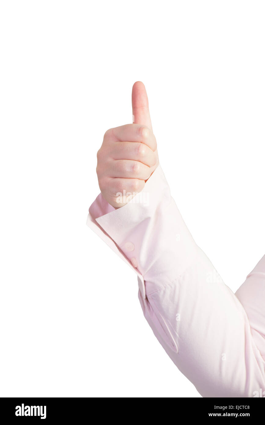 Business mano pollice in alto Foto Stock