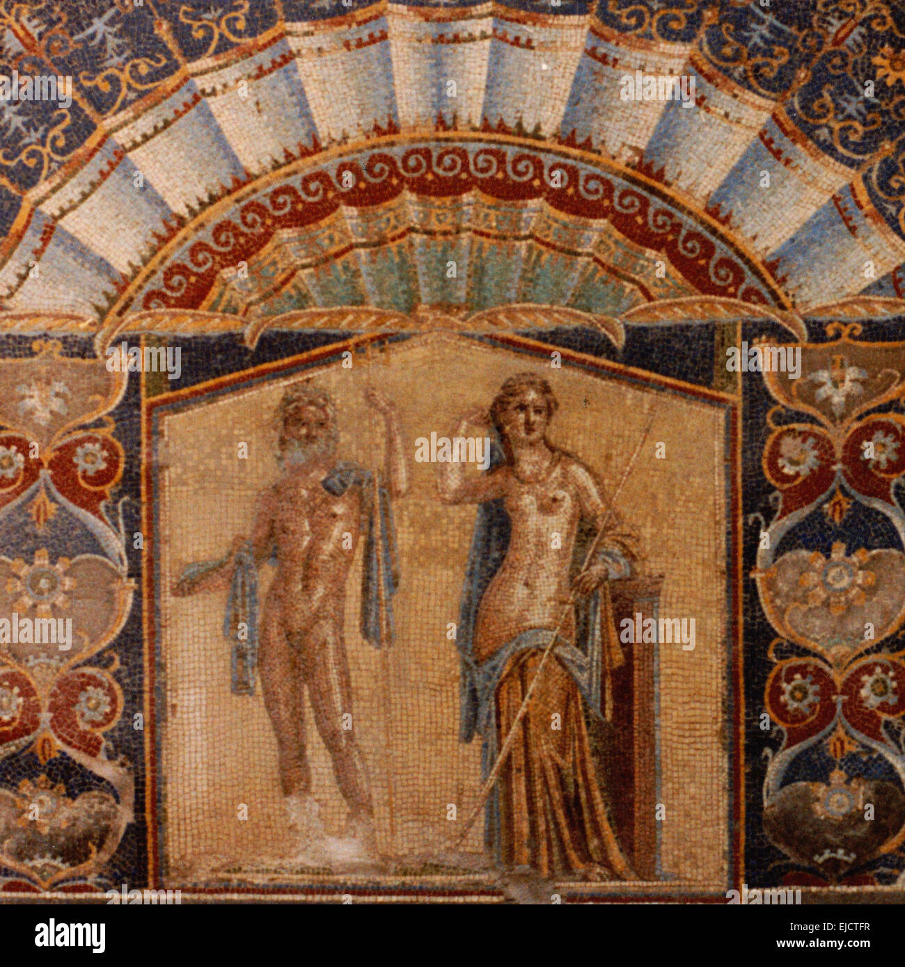 Mosaico di Pompei Foto Stock