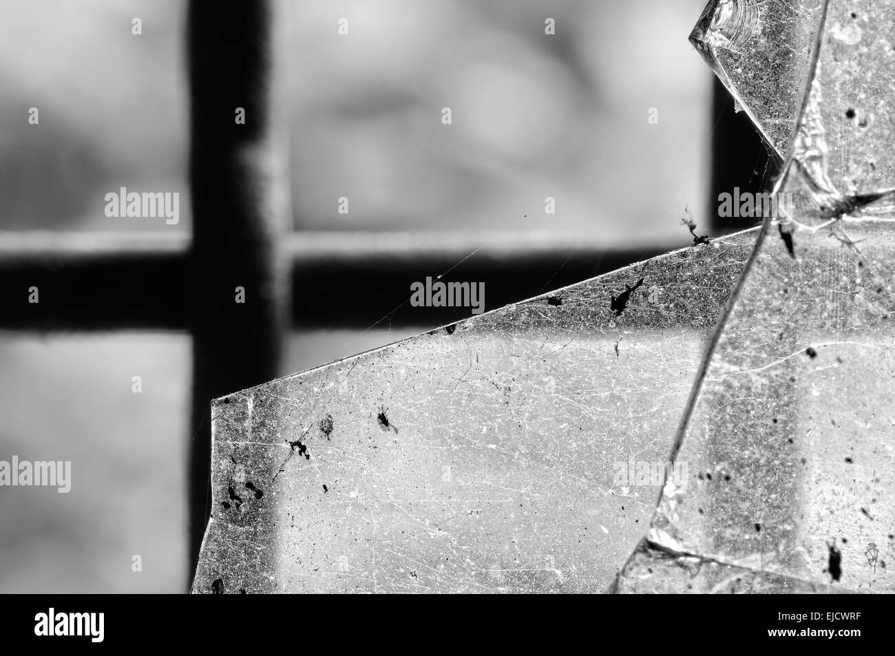 Perso anni dietro le sbarre in bianco e nero Foto Stock