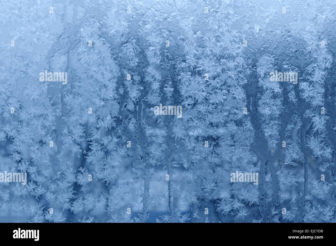 La tristezza blu sullo sfondo di fiocchi di neve Foto Stock