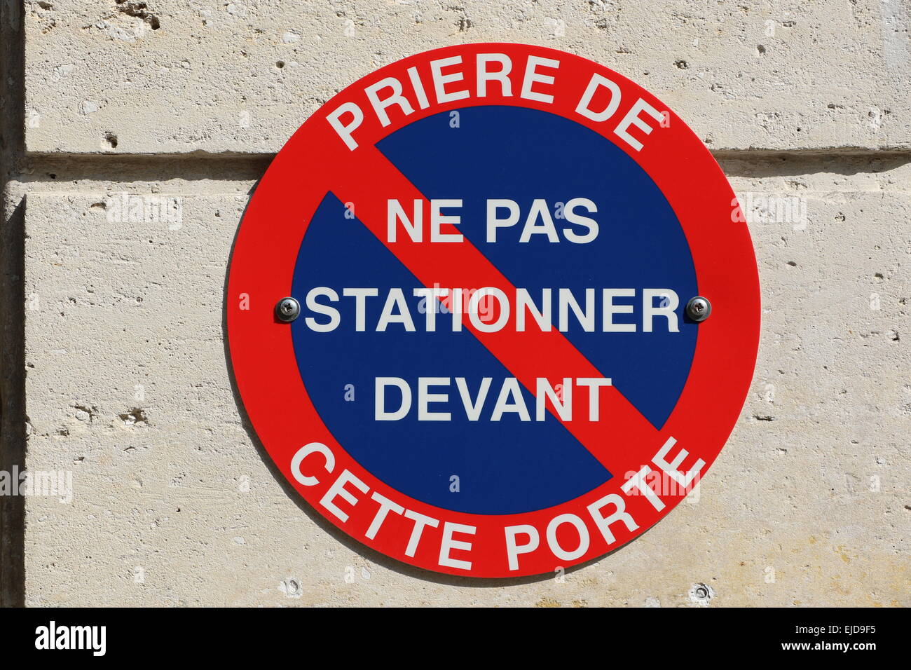 Nessun parcheggio in Francia Foto Stock