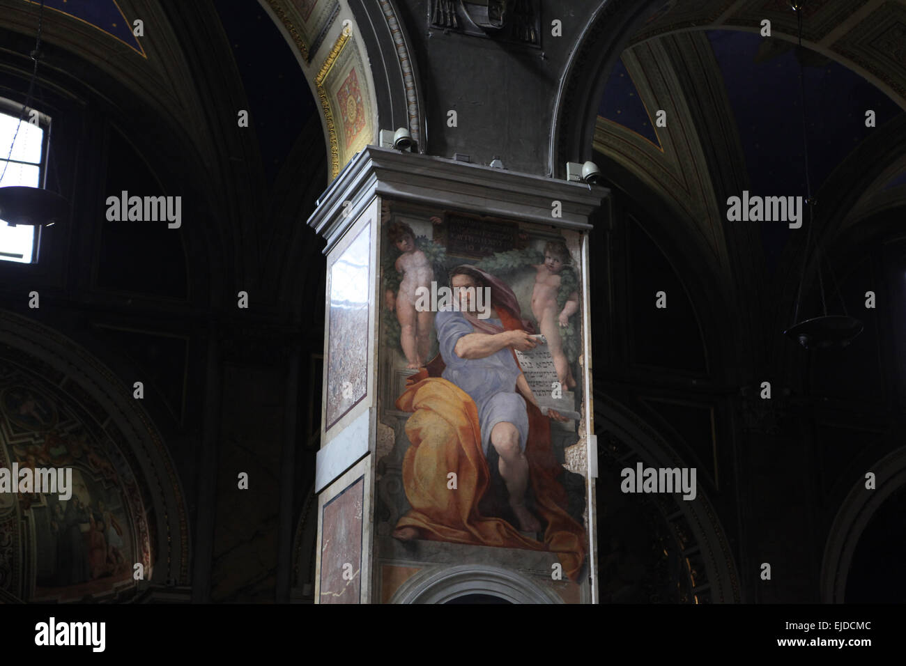 Il profeta Isaia. Affresco di Raffaello in Basilica di Sant'Agostino in Campo Marzio in Roma, Italia. Foto Stock