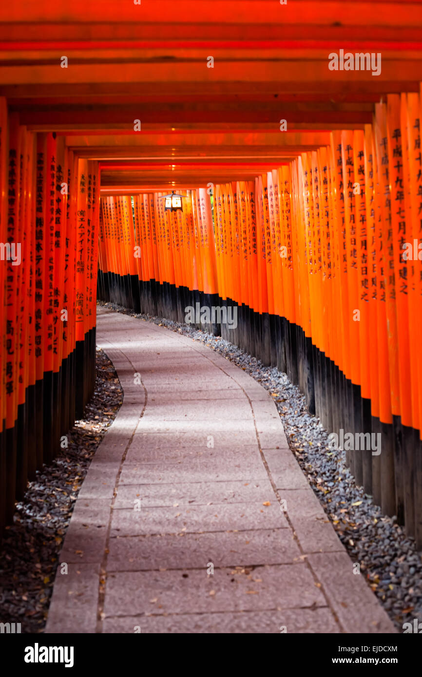 Fushimi Inari Taisha a Kyoto, Giappone Foto Stock