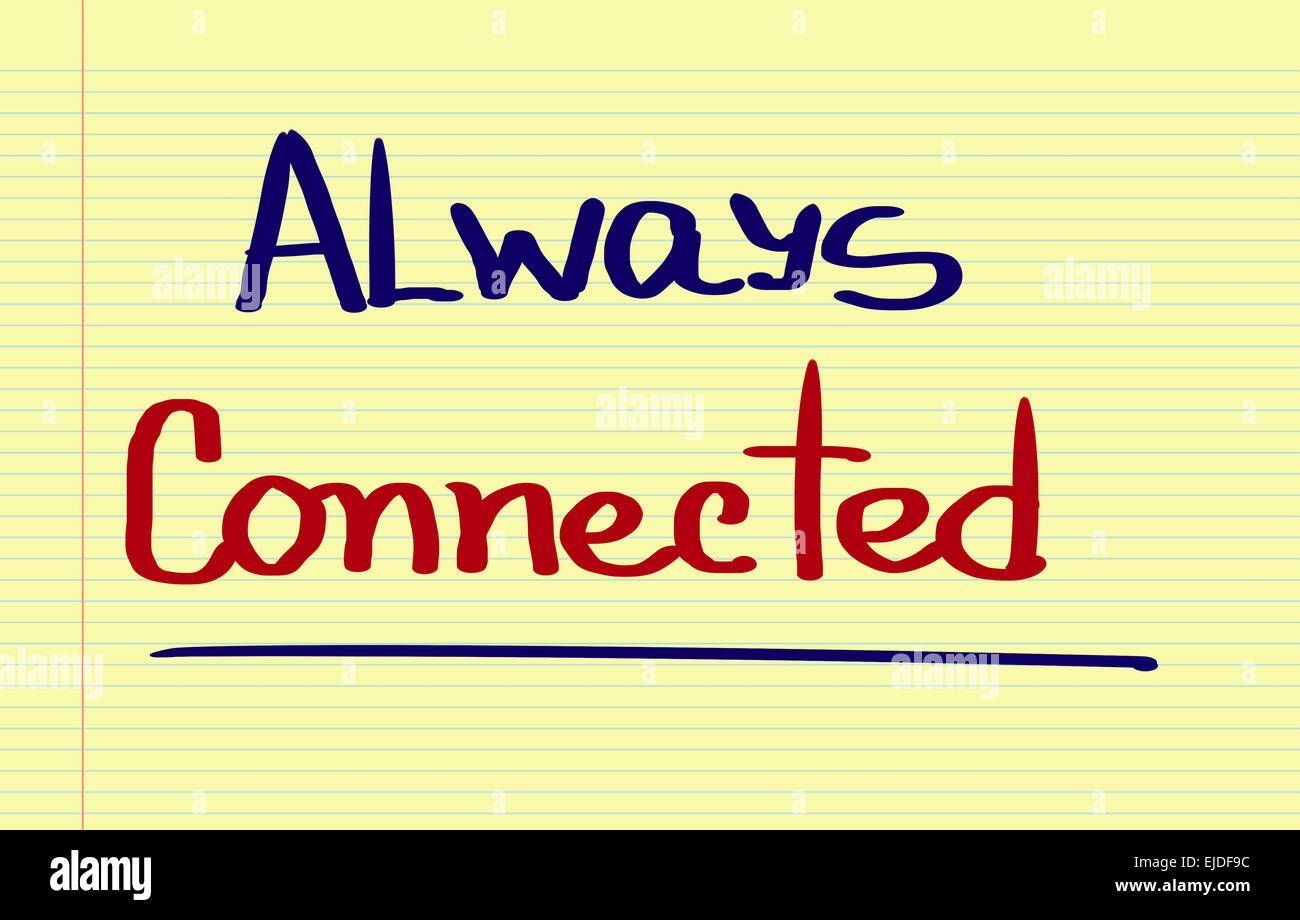 Sempre connesso concetto Foto Stock