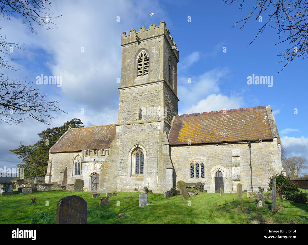 San Lorenzo Chiesa, Longney Berkeley Vale, Gloucestershire Foto Stock