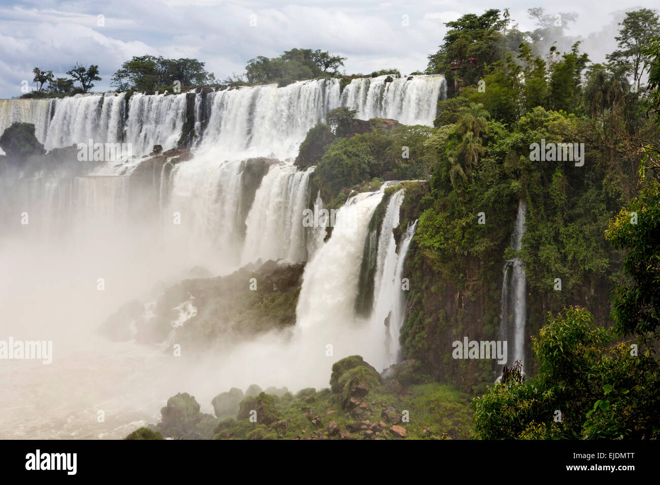 Argentina, Iguazu Falls, San Martin, Mbigua e Barnabe Mendez cascate Foto Stock