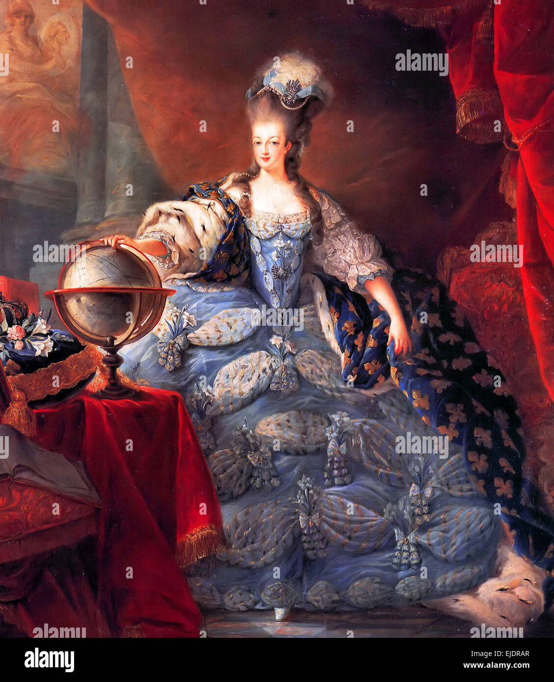 Maria Antonietta, Regina di Francia, nelle vesti di incoronazione Foto Stock
