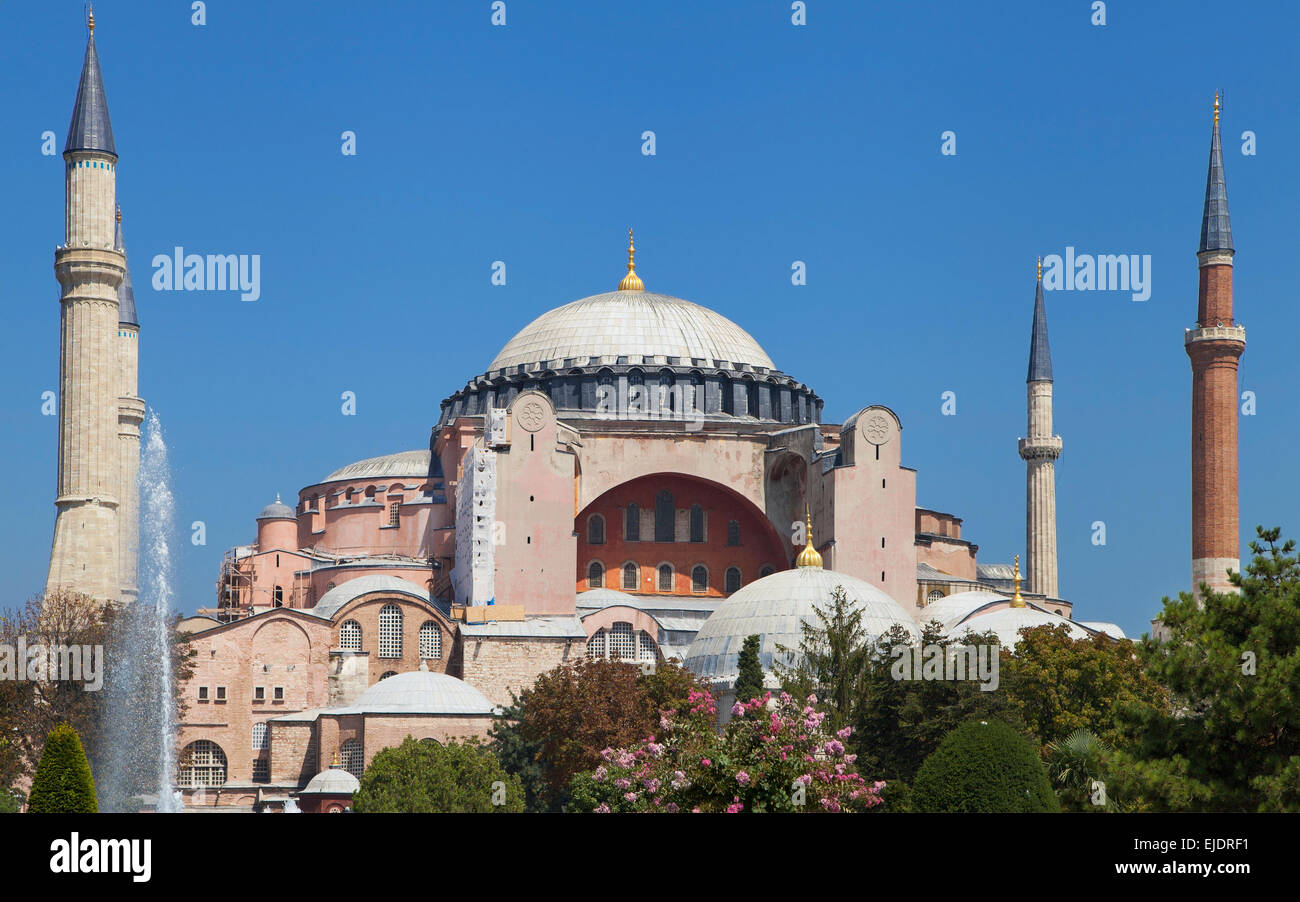 Basilica di Hagia Sophia a Istanbul, Turchia. Foto Stock