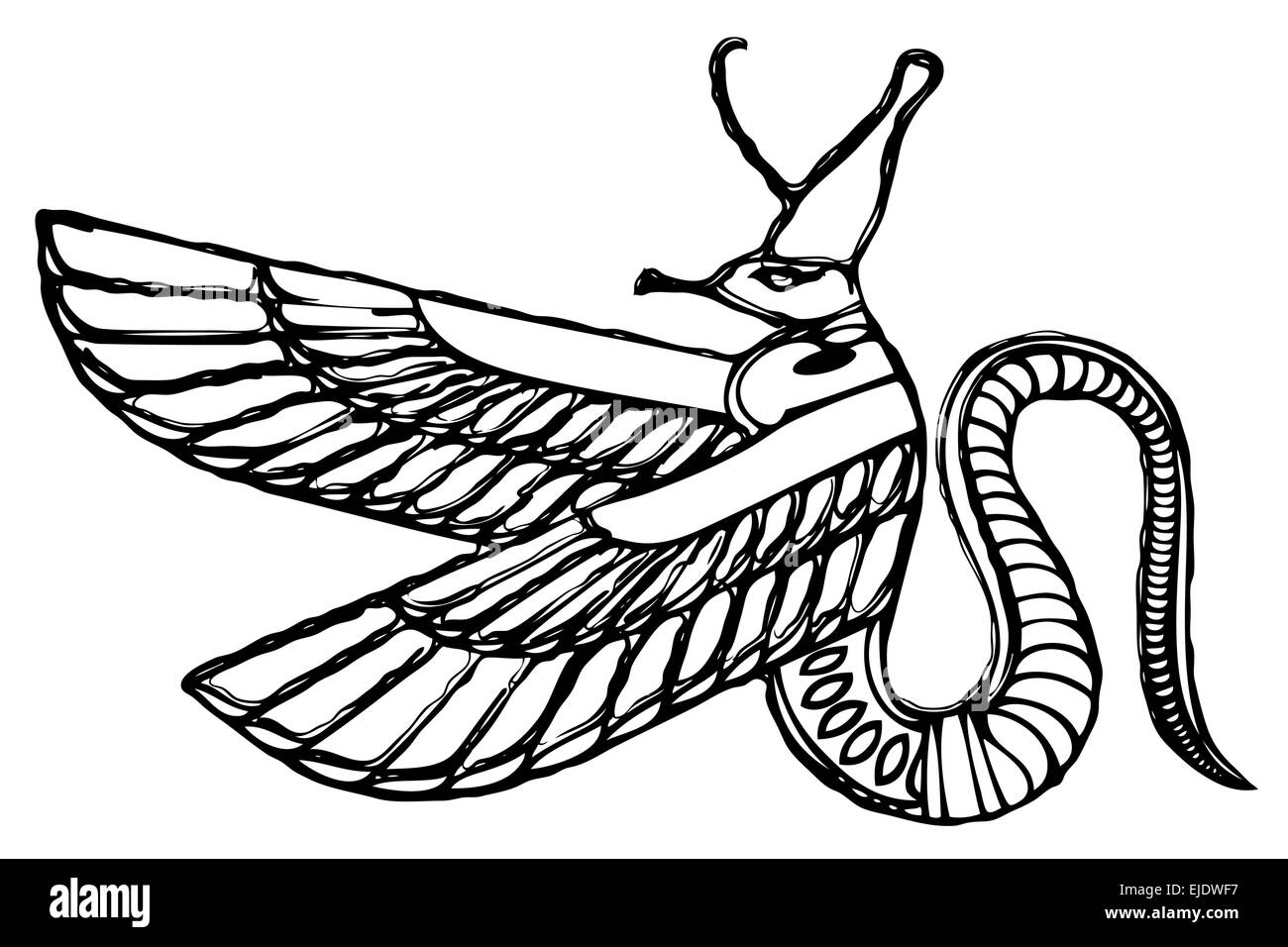 Demon dell antico Egitto Illustrazione Vettoriale