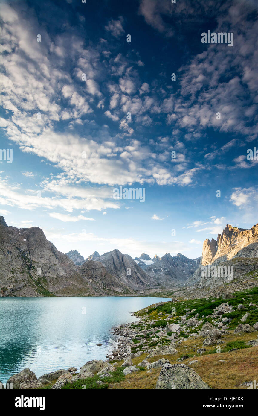 Titcomb bacino, Wind River Range, Bridger Teton National Forest, Pinedale, Wyoming. Foto Stock