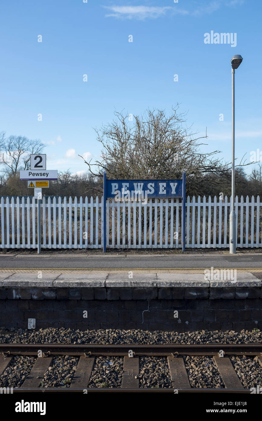 Pewsey Stazione Ferroviaria nel Wiltshire, Inghilterra Foto Stock