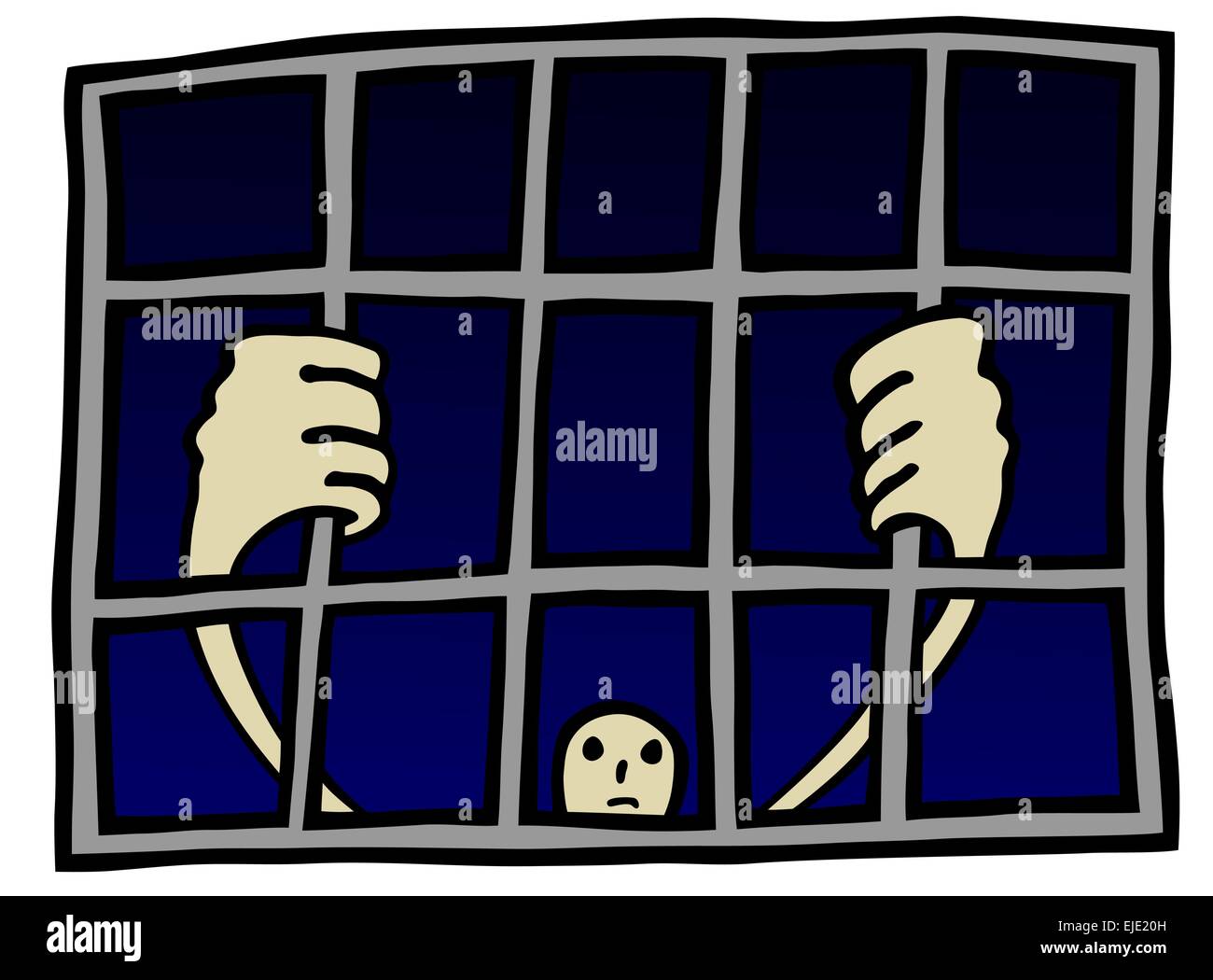 Prigioniero - vettore Illustrazione Vettoriale
