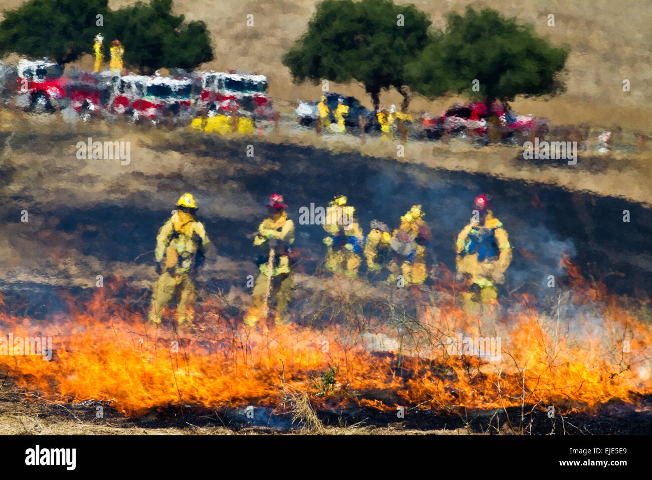 Firefighter Antincendio Foto Stock