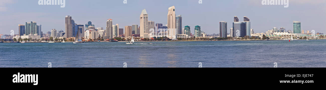 Una vista panoramica della città di San Diego in California. Foto Stock