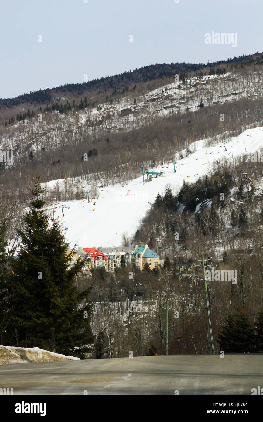 Mont-Tremblant ski resort in Québec, Canada. Foto Stock