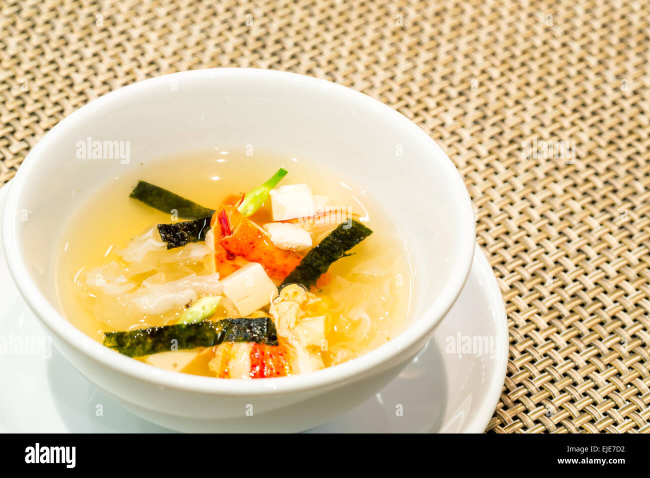 Canadese di zuppa di aragosta e tofu Foto Stock