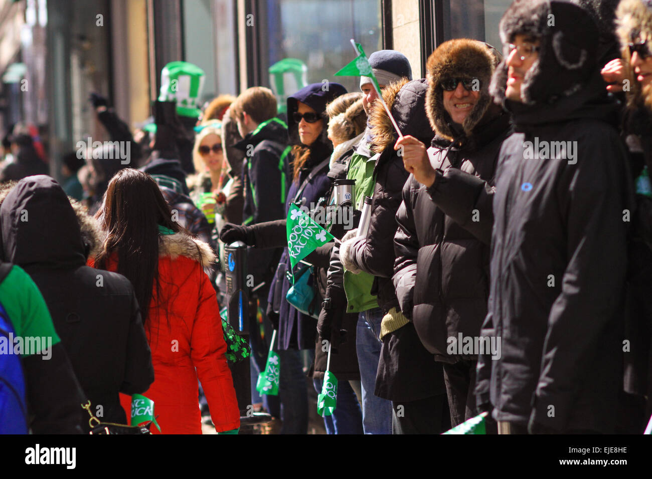 Il giorno di San Patrizio Parade di Montreal, Quebec. Foto Stock