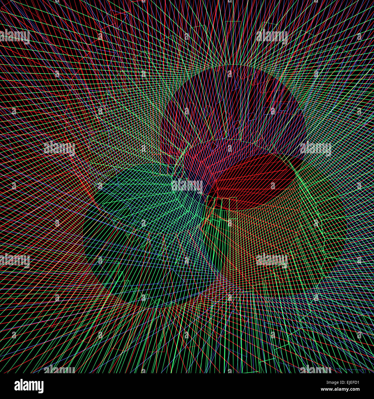 Abstract sfondo digitale con filo colorato-telaio helix, RGB concetto illustrazione Foto Stock