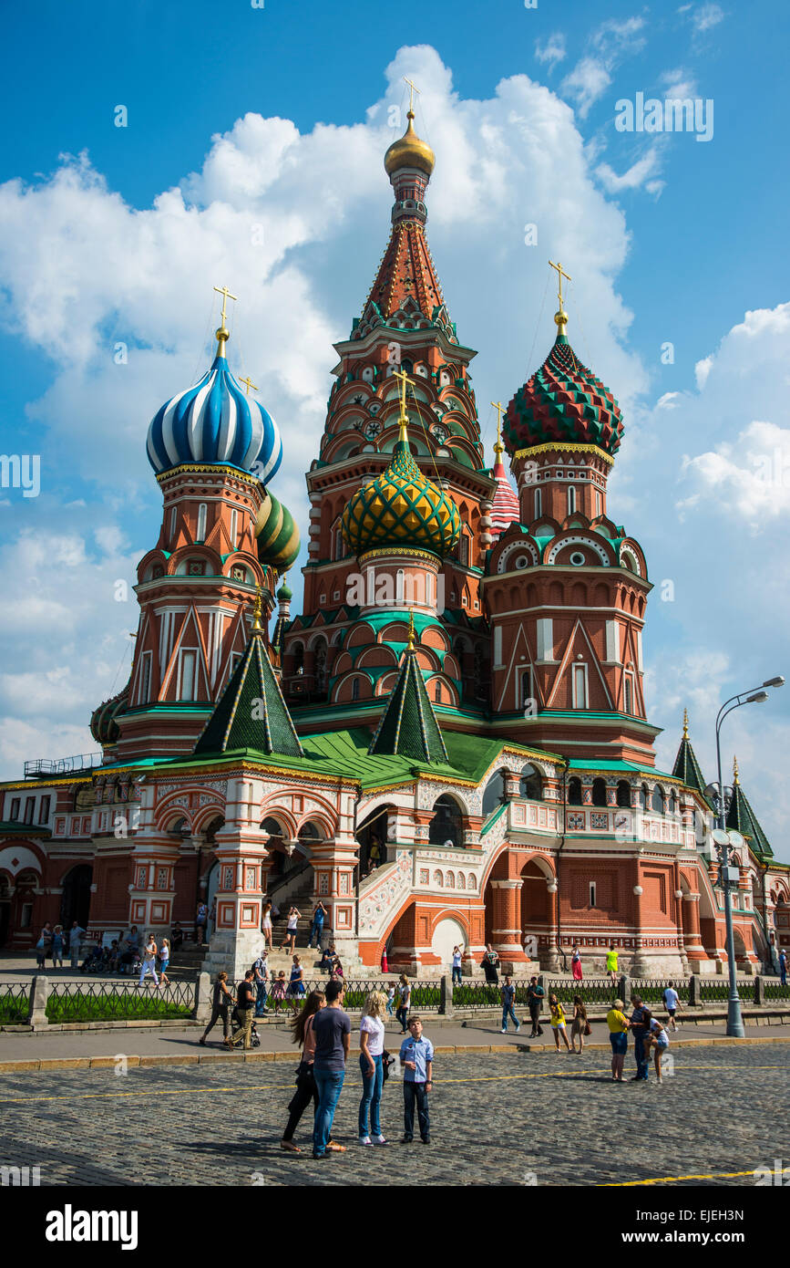 Cattedrale di San Basilio sulla piazza Rossa di Mosca, Russia Foto Stock