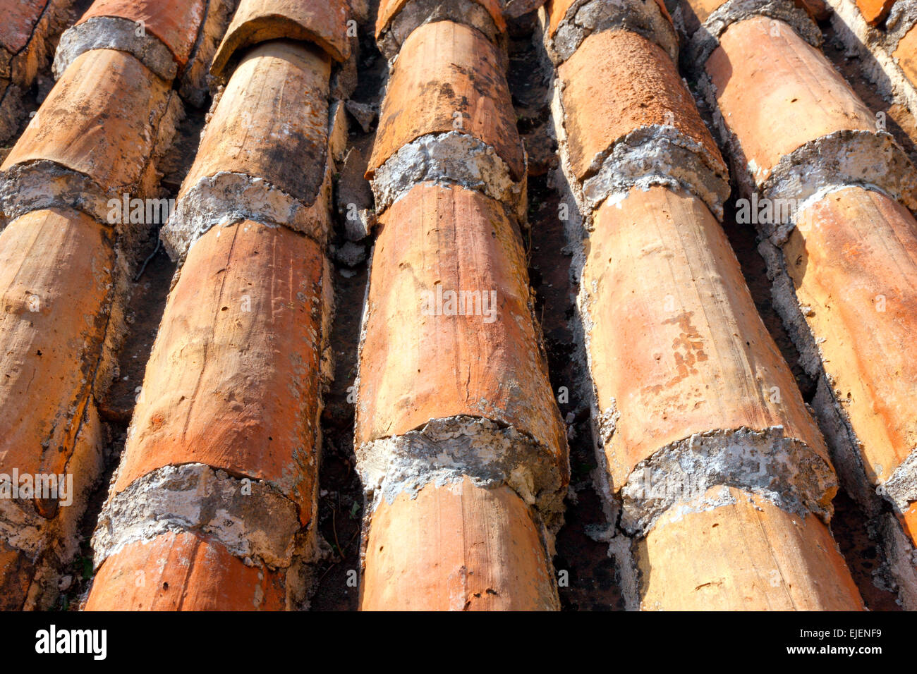 Tetto, piastrelle pattern close up. Foto Stock