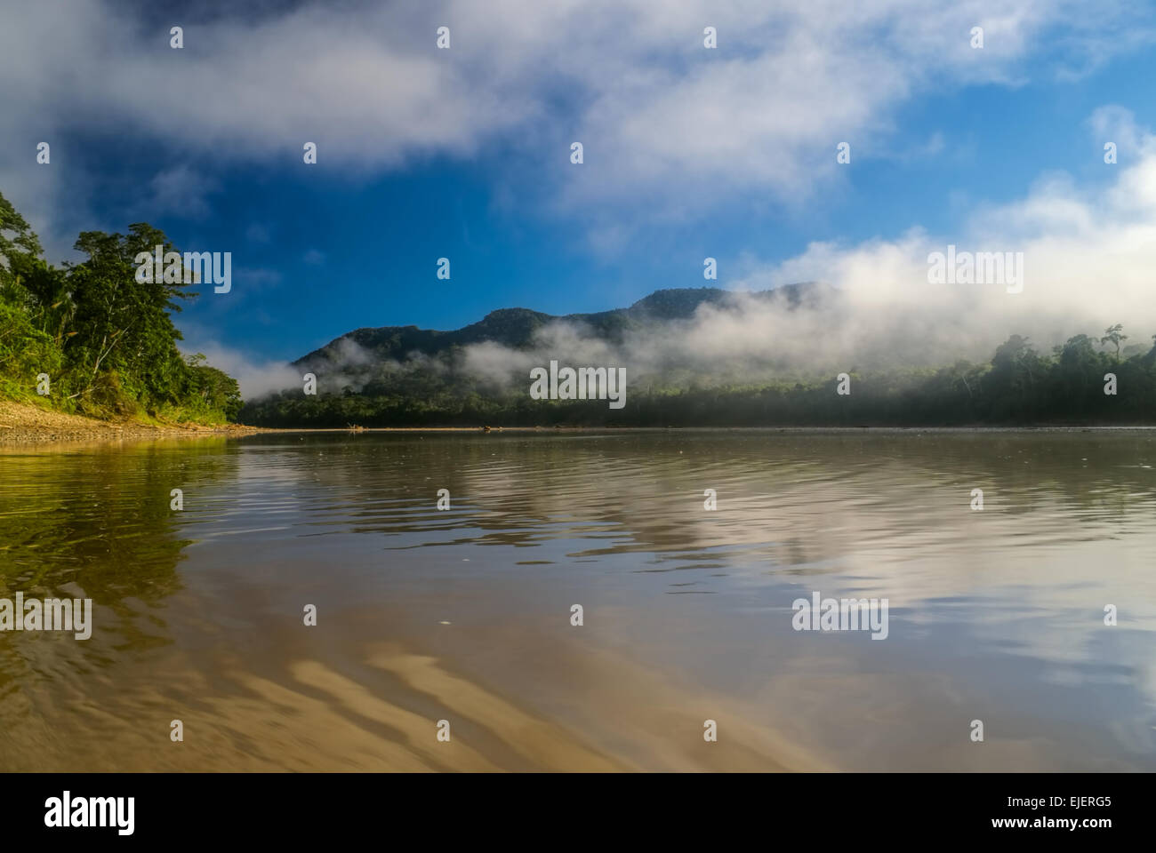 Brown il lago di acque nella giungla boliviana foreste Foto Stock