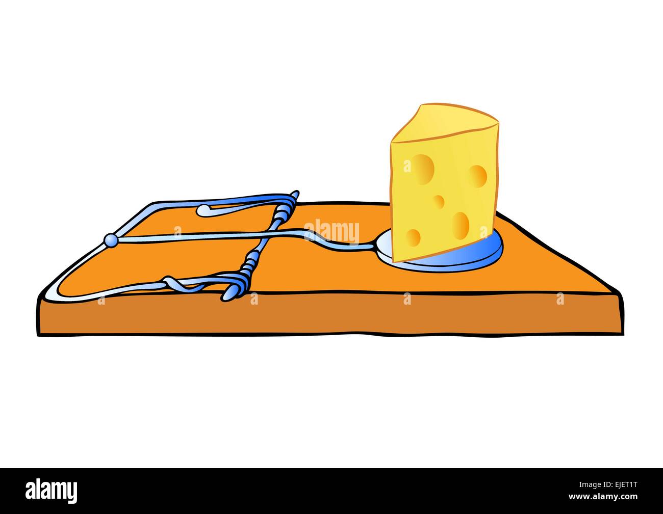 Abstract illustrazione vettoriale - mousetrap con formaggio Illustrazione Vettoriale