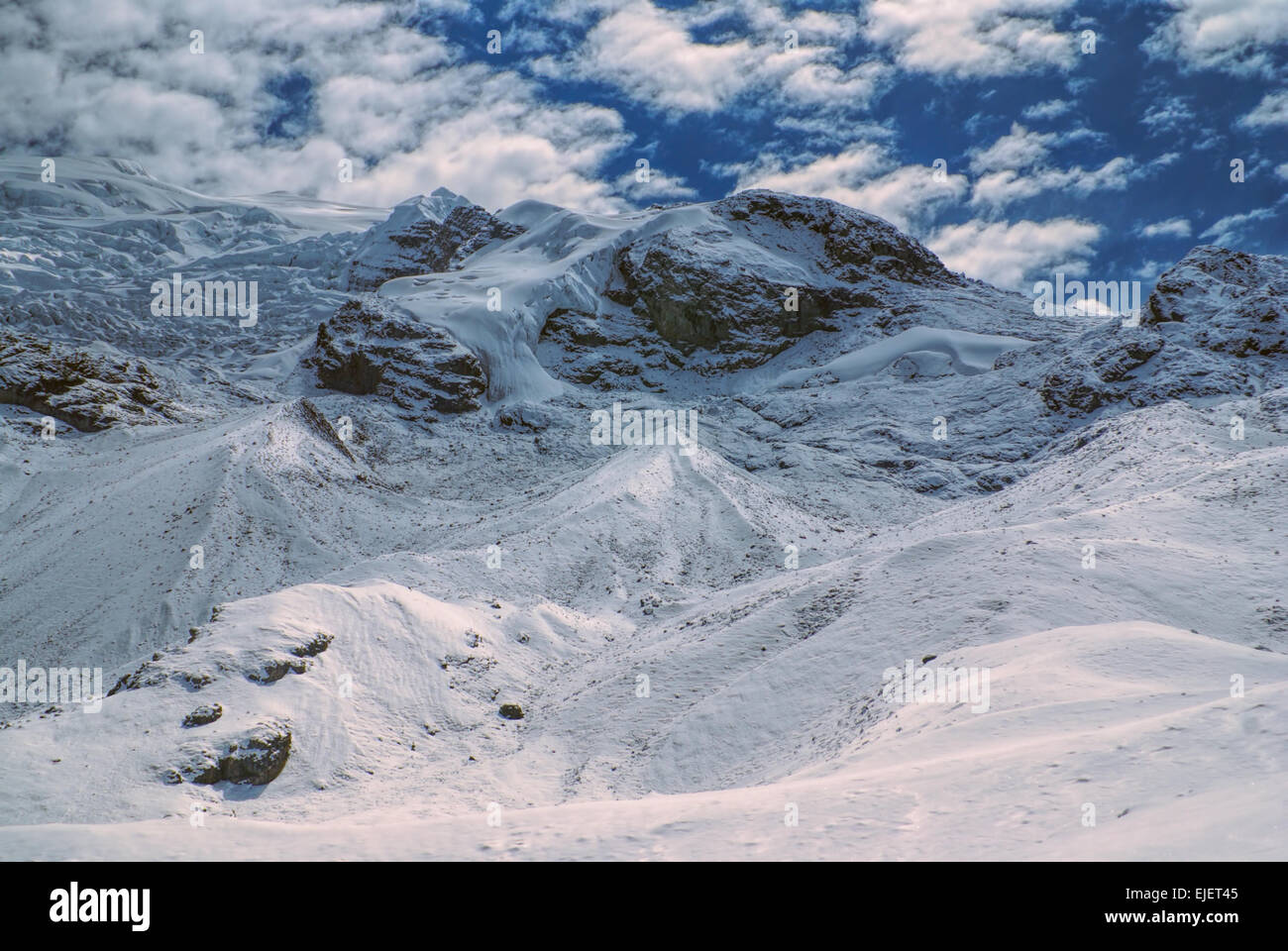 Vista panoramica di alta altitudine sud americana Ande del Perù, Ausangate Foto Stock