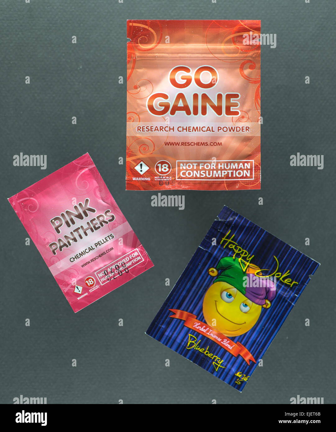 GoGaine, la pantera rosa e Felice Joker, ricerca prodotti chimici, venduto come un legale alta Foto Stock