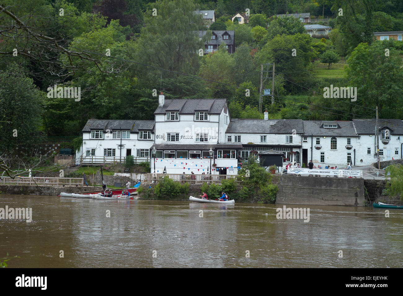 Old Ferry Inn at Symonds Yat, Herefordshire England Regno Unito . Foto Stock