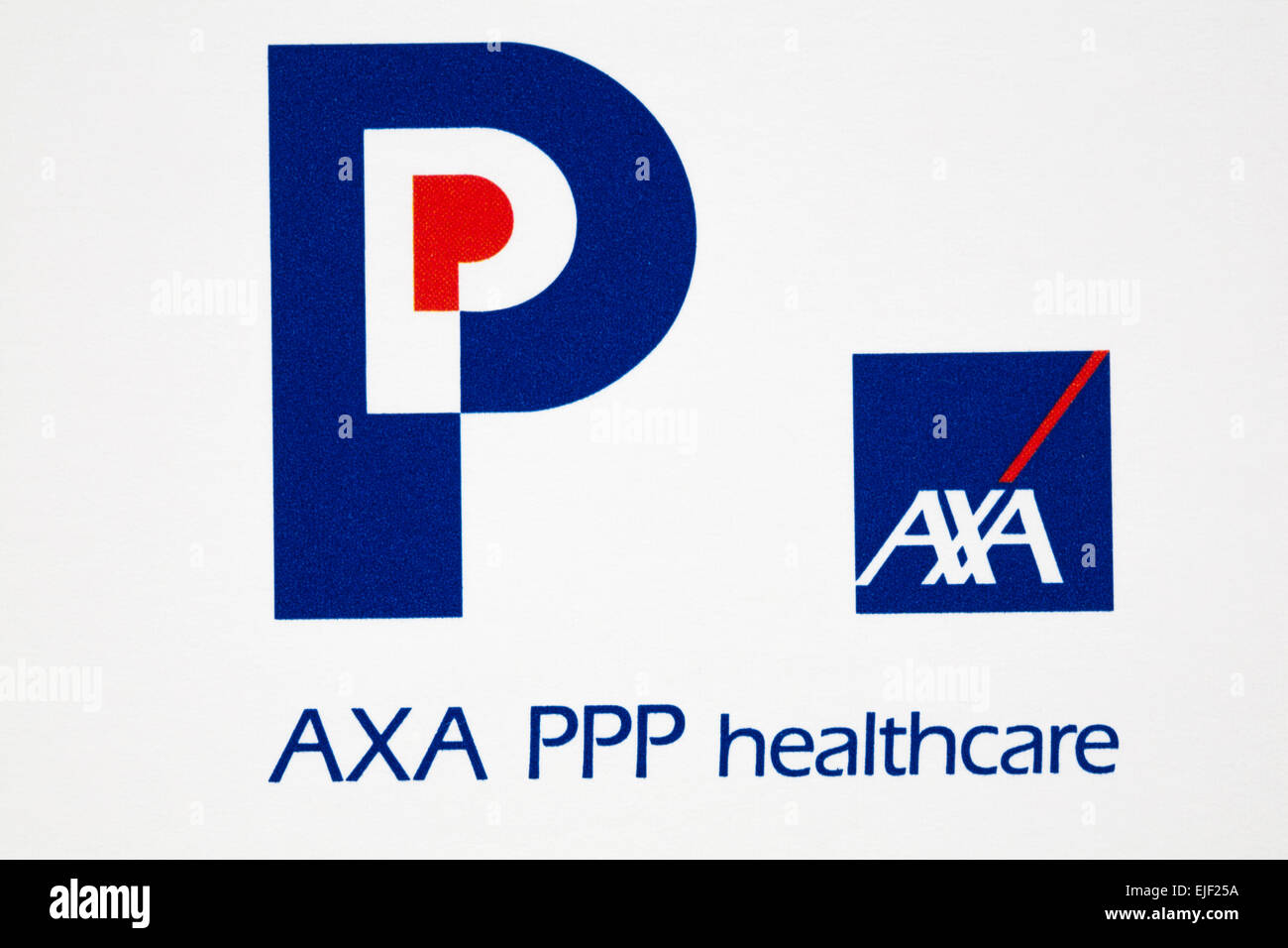 AXA PPP Healthcare logo sulla letteratura Foto Stock