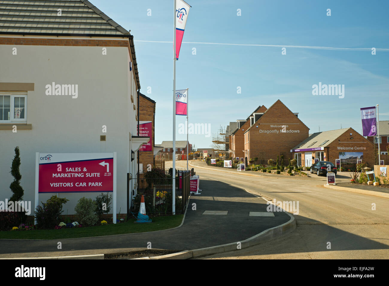 Alloggiamento nuovo sviluppo nel Northamptonshire Foto Stock