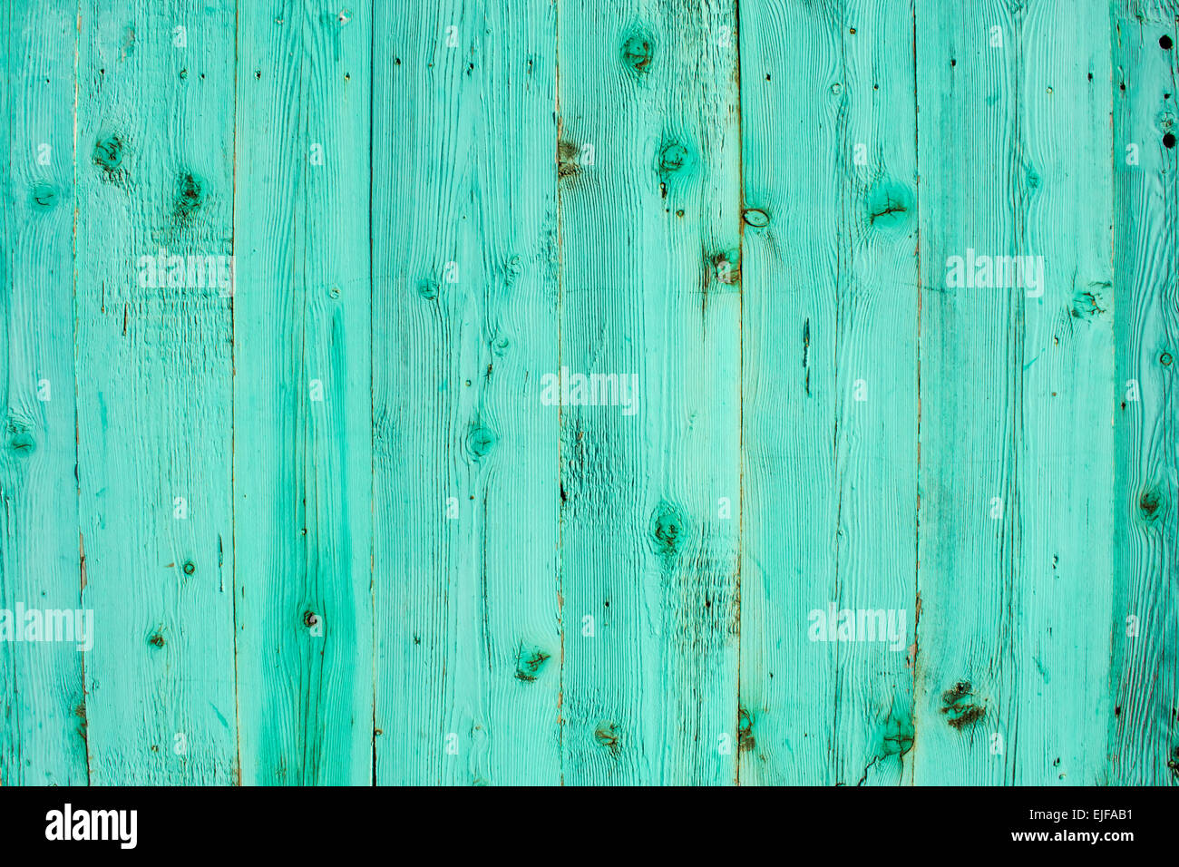 Colorate con blu di tavole di legno con nodi Foto Stock