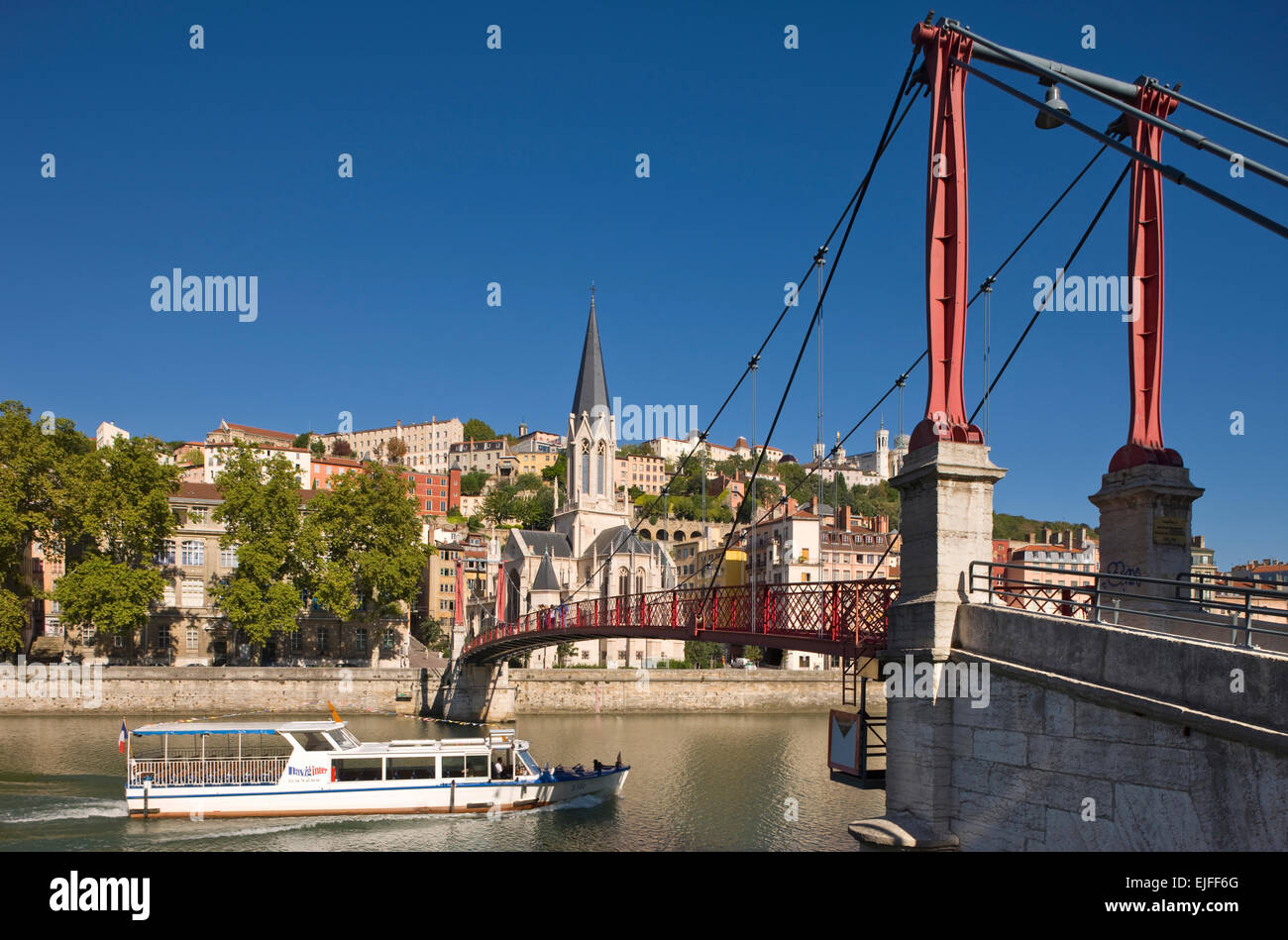 PASSERELLE Paul Couturier passerella Vieux Lyon Fiume Saone LIONE RHONE ALPES FRANCIA Foto Stock