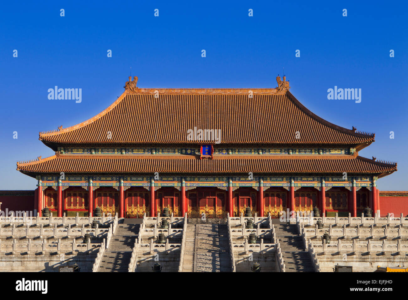 Sala della suprema armonia, la Città Proibita di Pechino, Cina Foto Stock