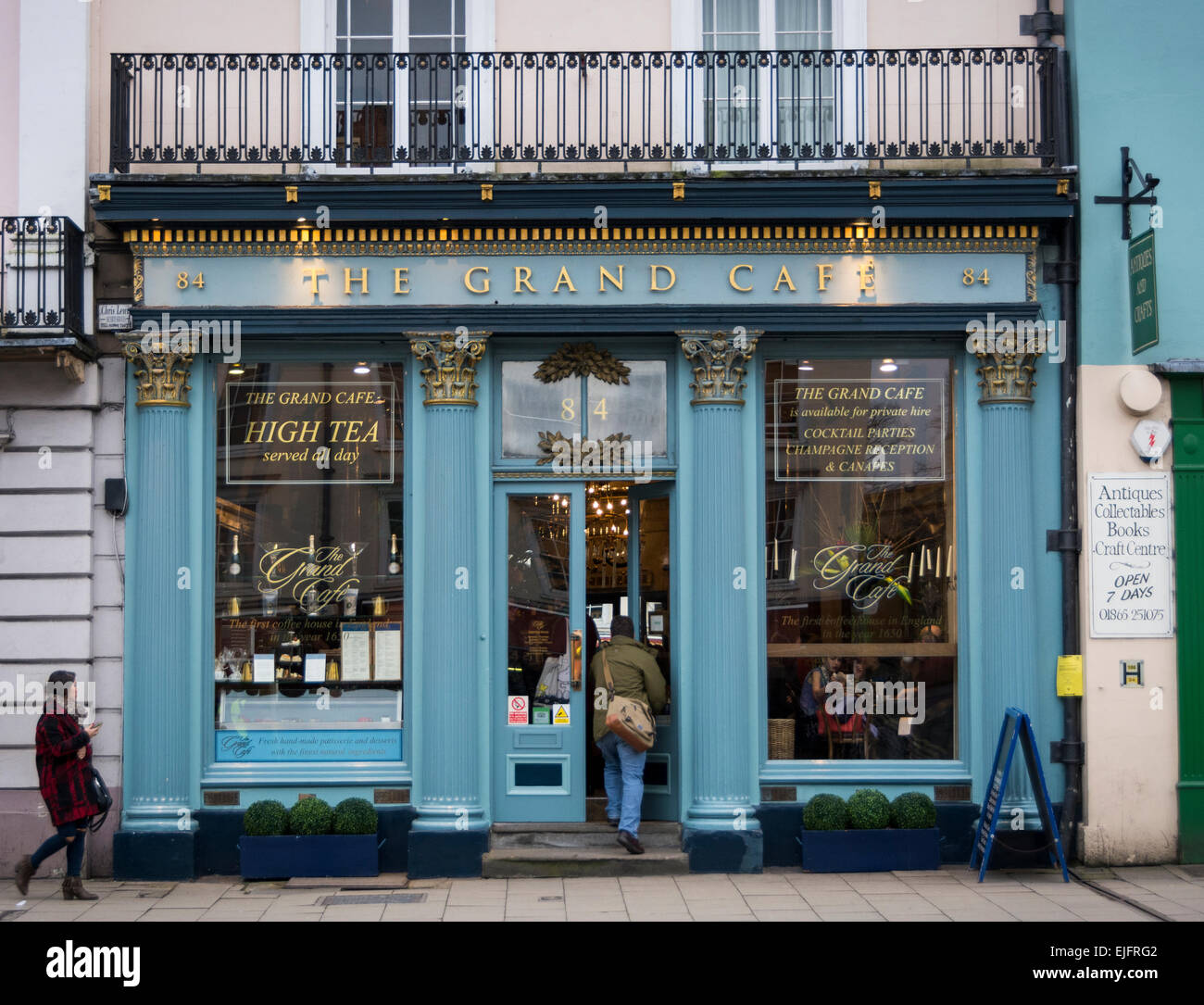 Il Grand Cafe, Oxford Hight Street, Oxford, England, Regno Unito Foto stock  - Alamy