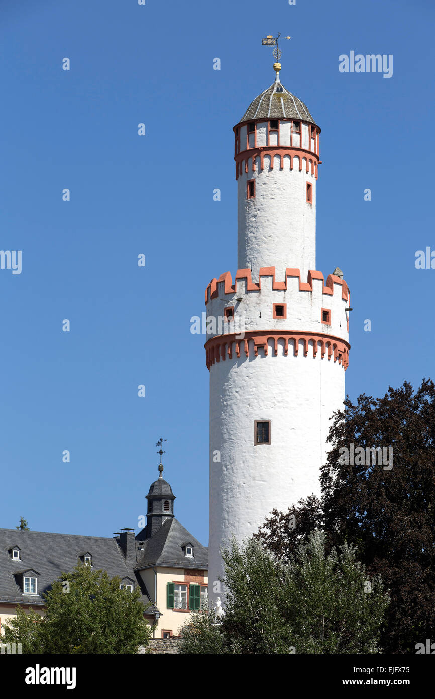 Torre Bianca, Bad Homburg Castello, Bad Homburg, Main-Taunus-Kreis, Hesse, Germania Foto Stock