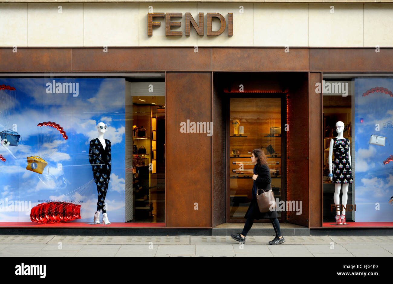 Londra, Inghilterra, Regno Unito. Fendi shop su Sloane Street e Knightsbridge. Foto Stock