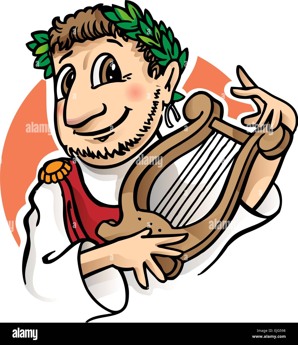 Imperatore romano cartoon Illustrazione Vettoriale