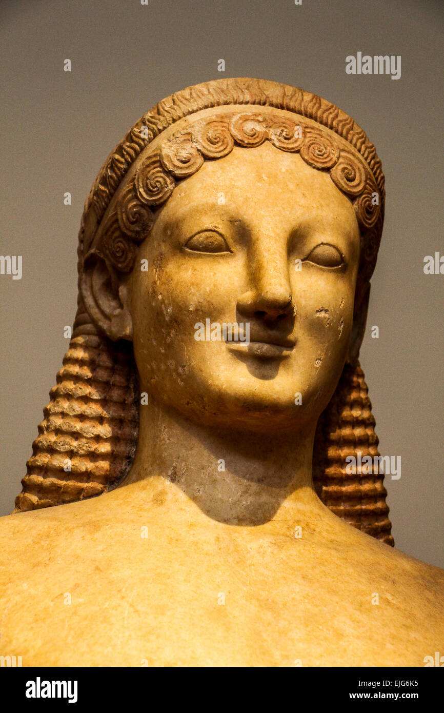 Grecia Atene Museo Archeologico Nazionale Kouros Foto Stock