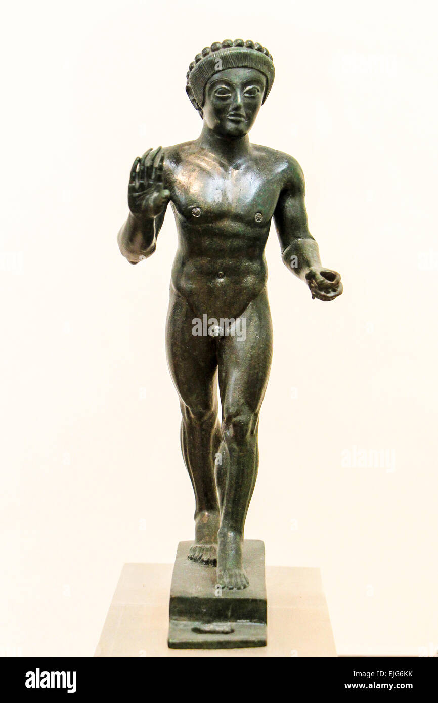 Grecia Atene Museo Archeologico Nazionale di scultura in bronzo Foto Stock
