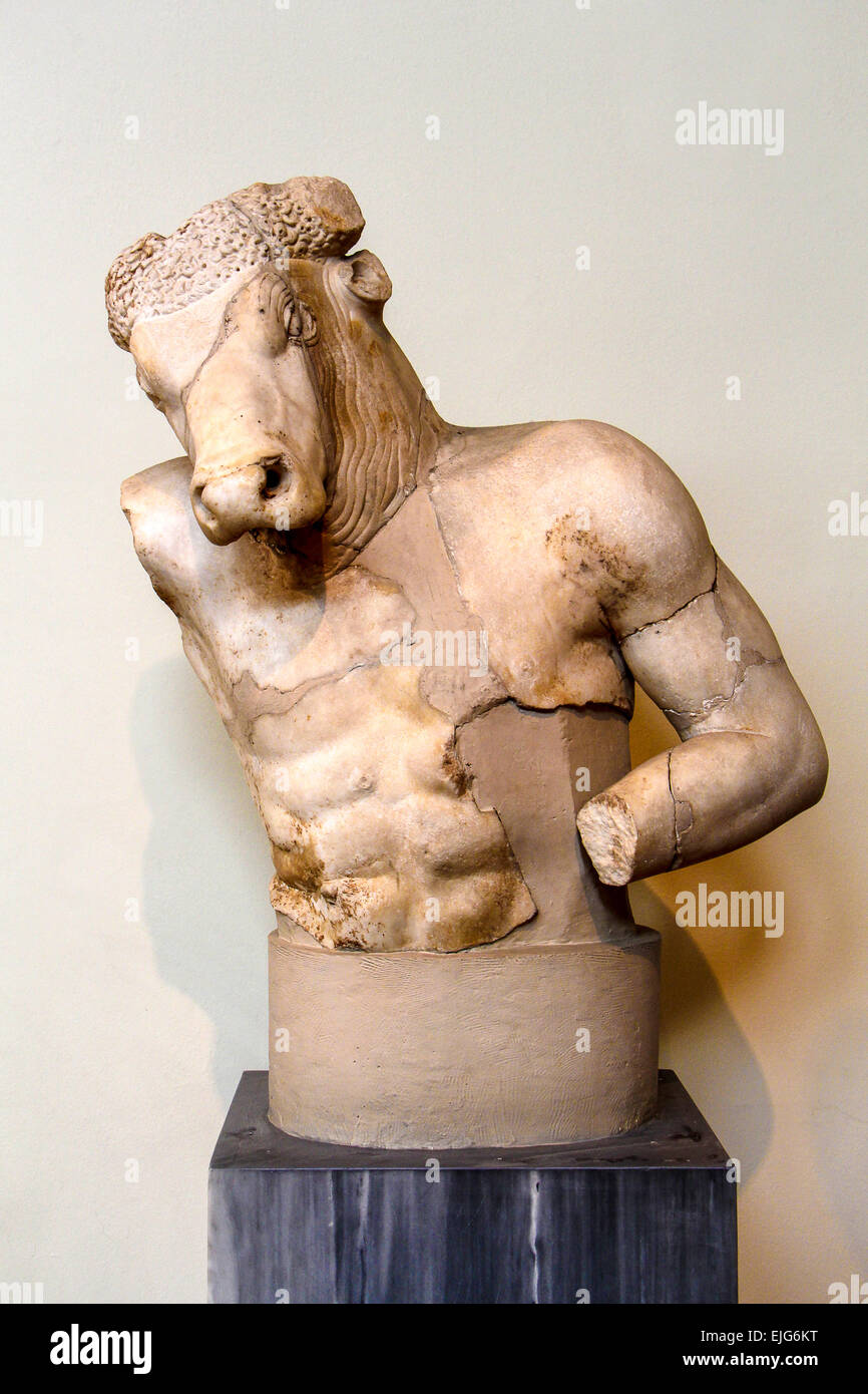 Grecia Atene Museo Archeologico Nazionale Minotaur Foto Stock