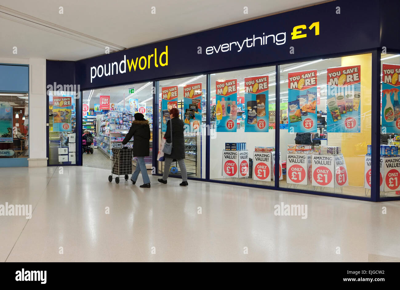 Sconto poundworld store, Norwich, Norfolk, Inghilterra Foto Stock